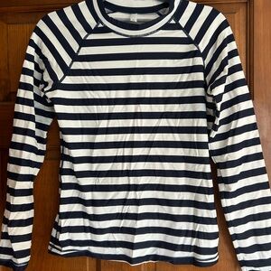 GAP Navy and White Striped Top